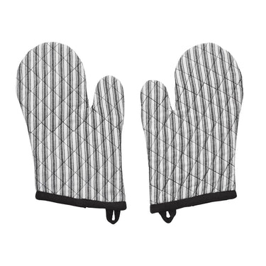 Sawyer Mill Black Ticking Stripe Oven Mitt Set of 2 - The Fox Decor